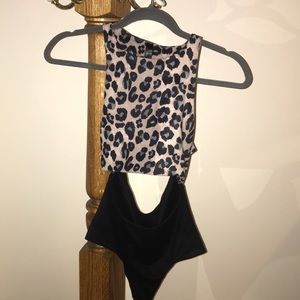 Victoria’s Secret Sport cheetah cutout bodysuit